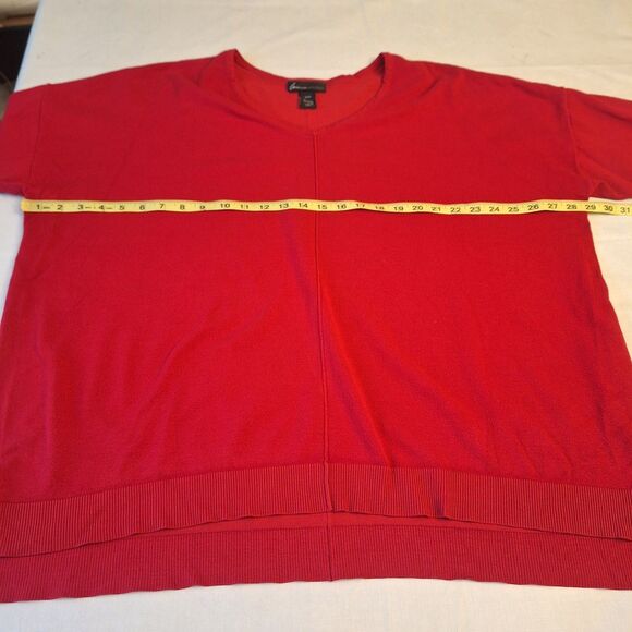 Lane Bryant Bright Red V Neck Pullover Sweater Bold Colorful Classic Size 26/28 - Picture 4 of 8